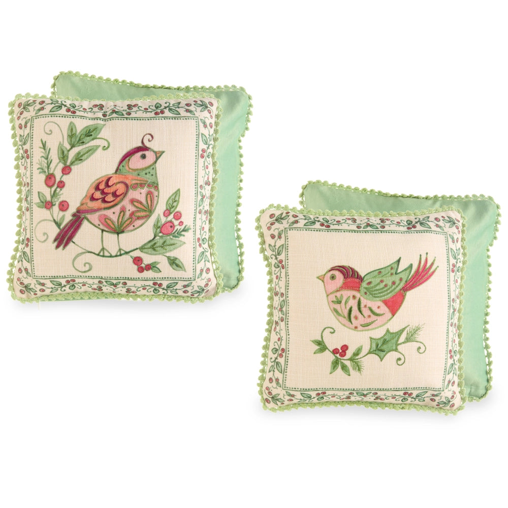 Yuletide Warbler Pillow