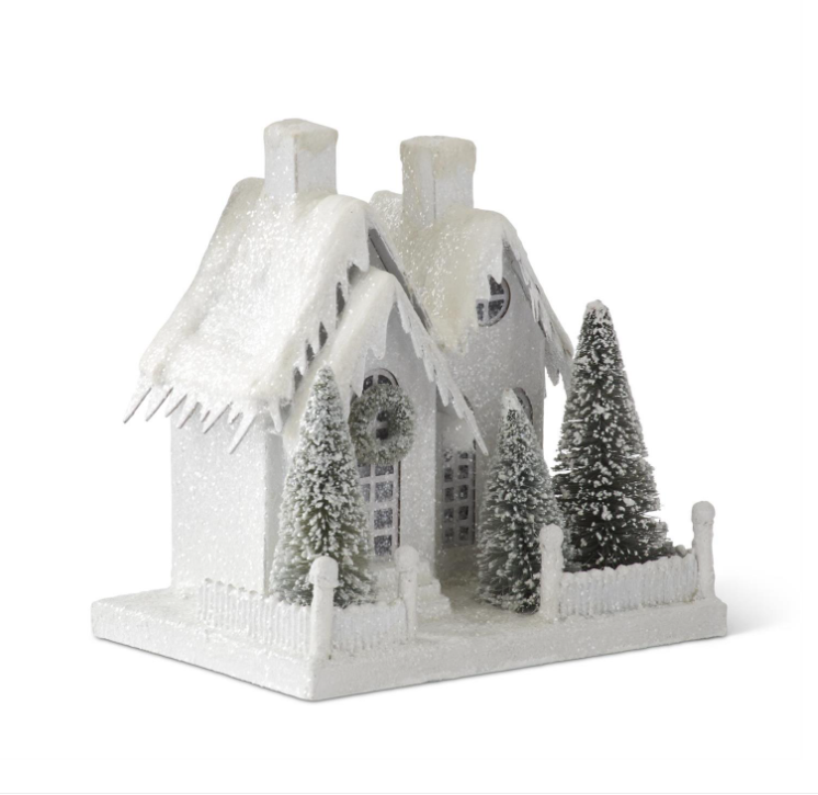 Snowy Glittered House