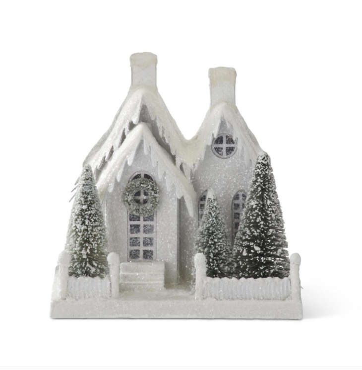 Snowy Glittered House