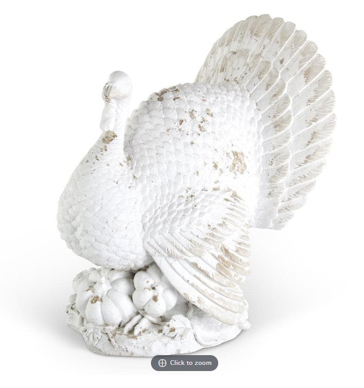 Resin Distressed Whitewashed Turkey