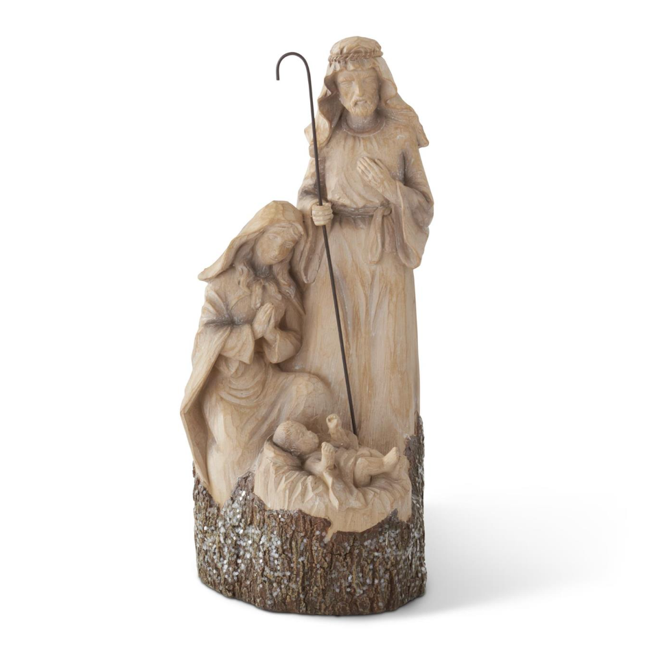 Woodgrain LED Nativity w/Timer
