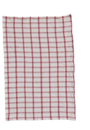 Cotton Waffle Weave Tea Towel, Red