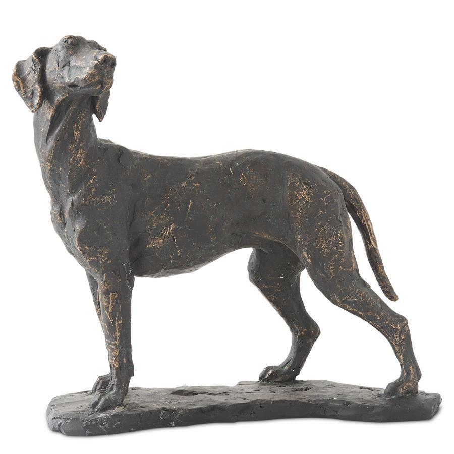 Patina Standing Dog on Black Base