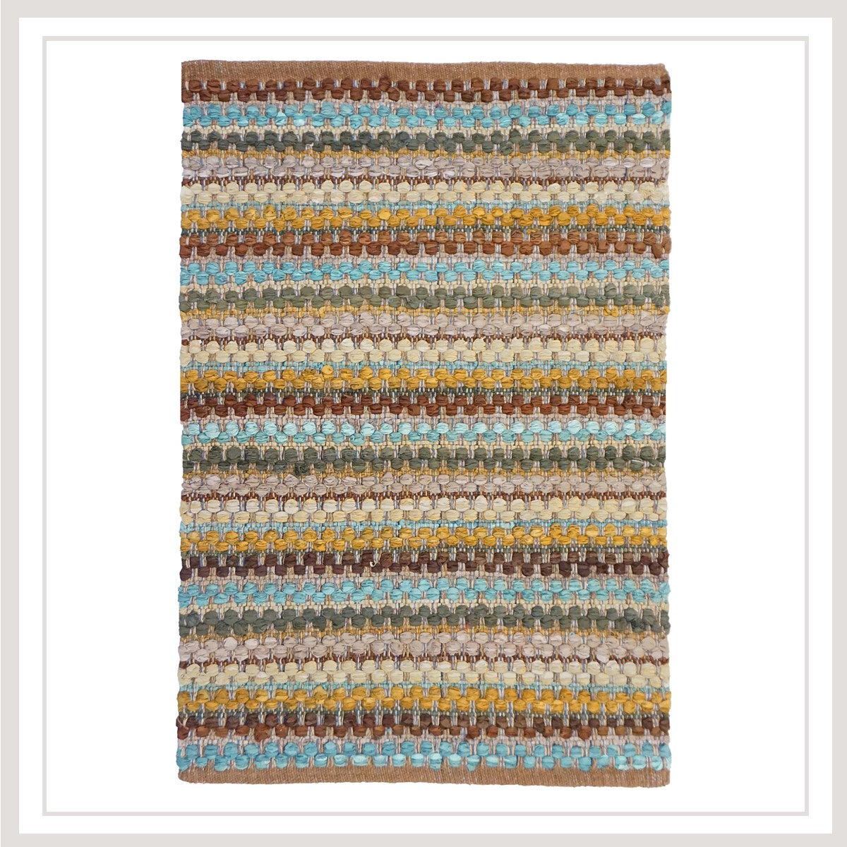 Strata Rag Rug (Nutmeg) 2' X 3'