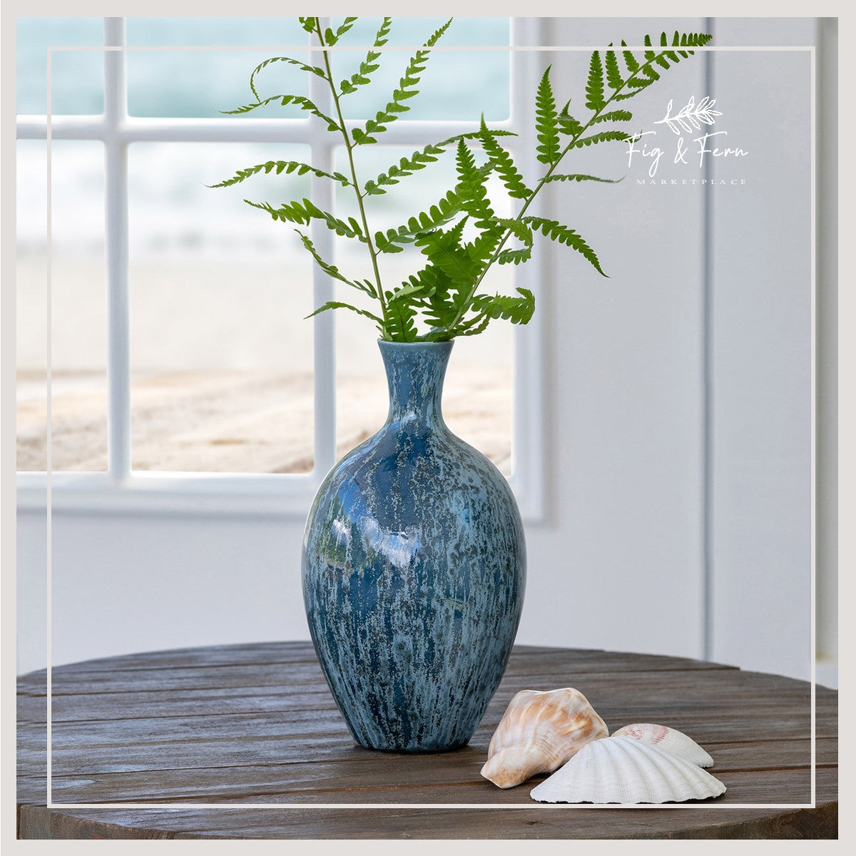 Porto Azul Ceramic Vase