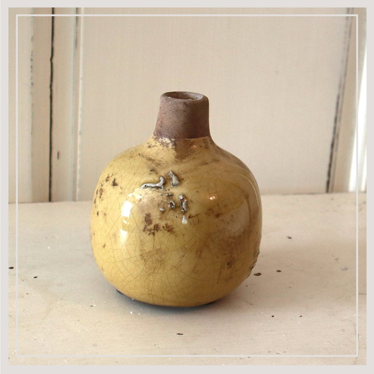 Glazed Stoneware Bud Vase (Saffron)