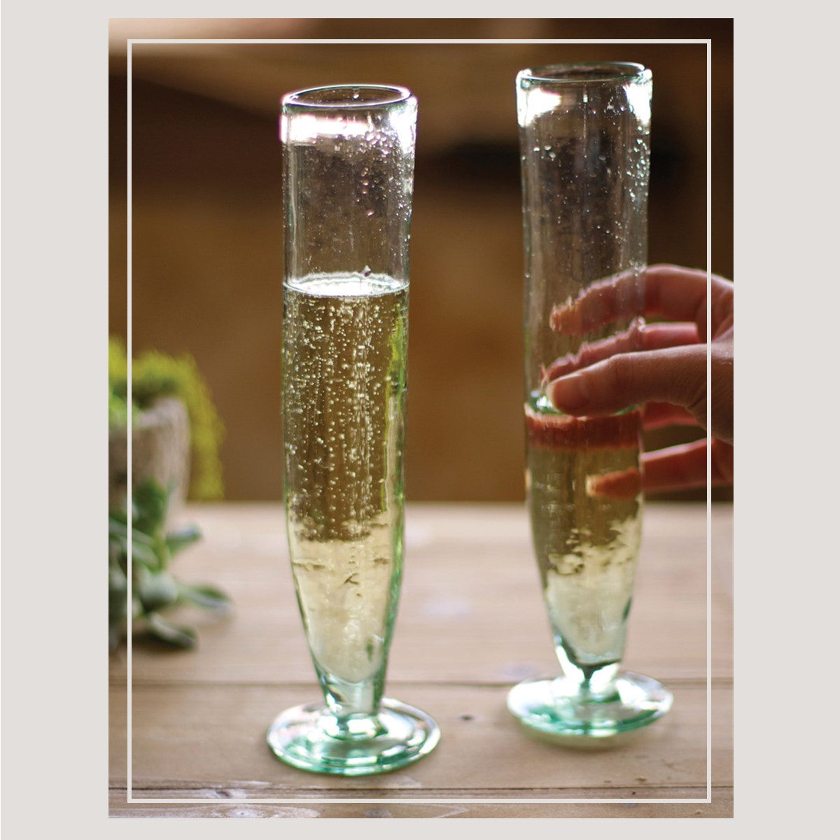 Tall Recycled Champagne Flute