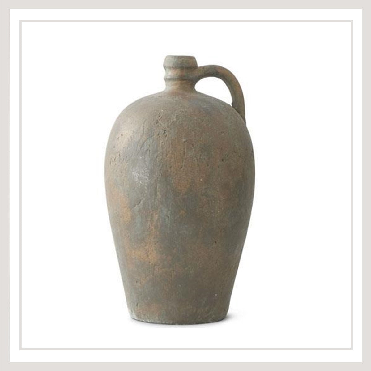 Terracotta Jug w/Bronze Glaze 16