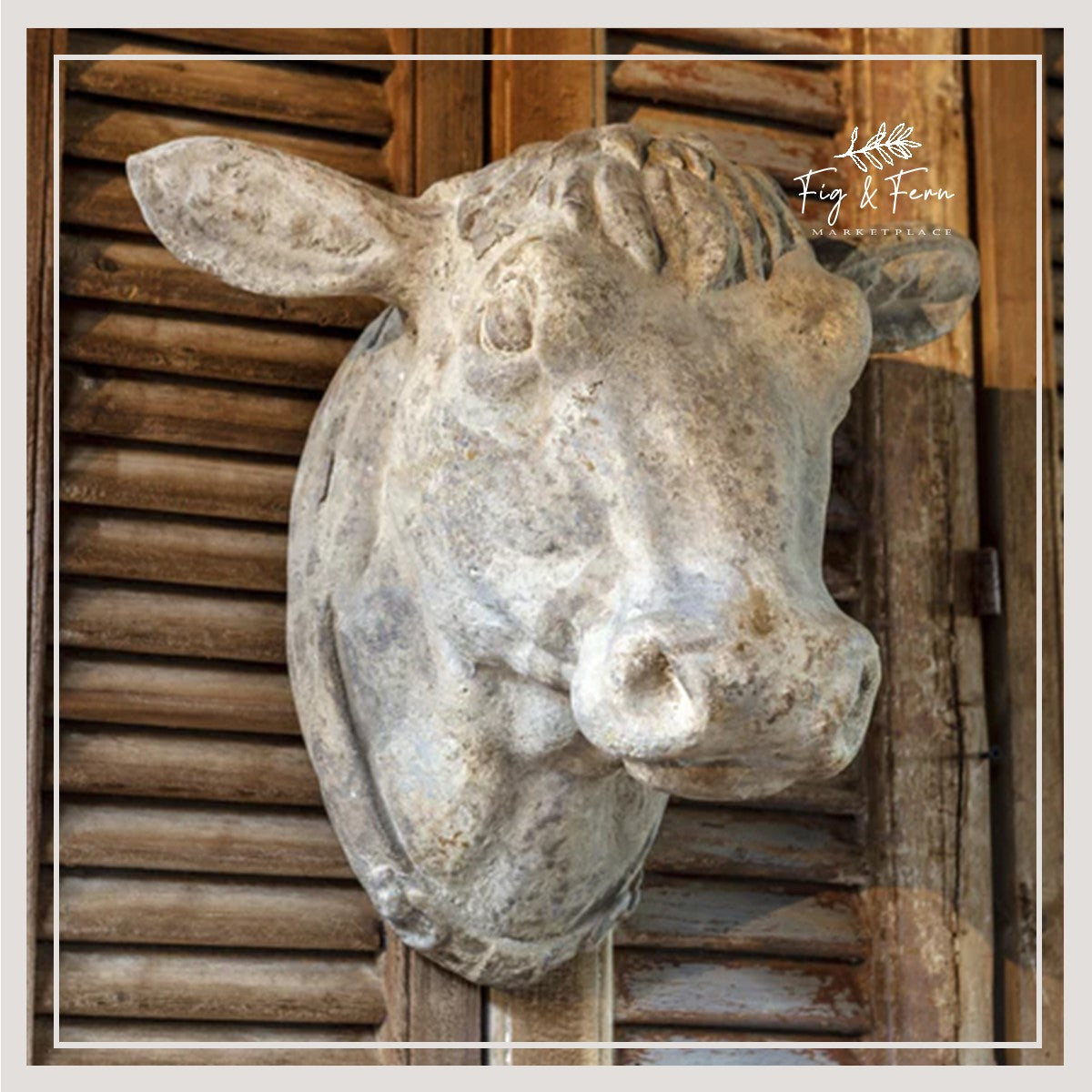 Decorative Weathered Cow's Head